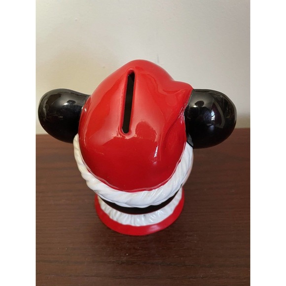 ENESCO for Walt Disney Ceramic MICKEY MOUSE Christmas BANK 6” Tall, Christmas - Picture 4 of 7